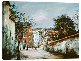 Leinwandbild La Rue du Mont-Cenis à Montmartre, 1914