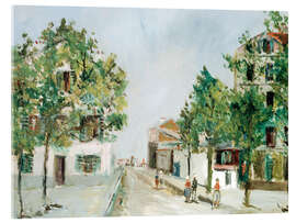 Tableau en verre acrylique Bourg-la-Reine, 1942 - Maurice Utrillo