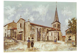 Acrylic print Church of Montmelas, 1933 - Maurice Utrillo