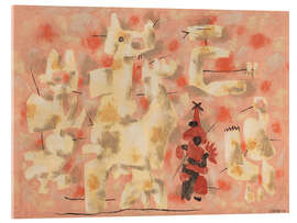 Acrylglasbild Abstrakt in Rosa, Fröhliche Bewegung - Willi Baumeister