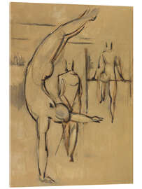 Acrylglasbild Handstand, männlicher Akt - Willi Baumeister