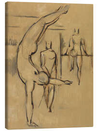Leinwandbild Handstand, männlicher Akt - Willi Baumeister