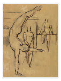 Wandbild Handstand, männlicher Akt - Willi Baumeister