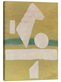 Leinwandbild Abstraktion in Chartreuse - Willi Baumeister