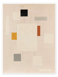 Wandbild Ebene Spannung, eine Abstraktion - Willi Baumeister