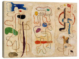 Leinwandbild Drei Figuren, eine Abstraktion