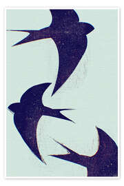 Wandbild Schwalben - Sybille Sterk