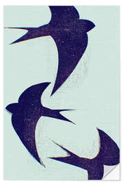 Wandsticker Schwalben - Sybille Sterk