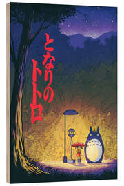 Holzbild Magische Bushaltestelle - syntetyc