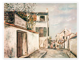 Wandbild La Rue du Mont-Cenis, 1914 - Maurice Utrillo