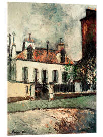 Acrylglasbild Faubourg de Paris (Pariser Vorort), 1910 - Maurice Utrillo