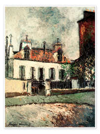 Wandbild Faubourg de Paris (Pariser Vorort), 1910 - Maurice Utrillo