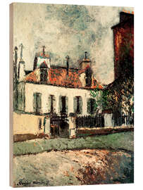 Holzbild Faubourg de Paris (Pariser Vorort), 1910 - Maurice Utrillo