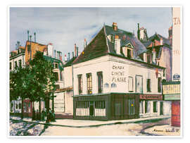 Wandbild La Maison Carbonnel, Quai de la Tournelle, 1920 - Maurice Utrillo