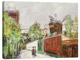 Lienzo Moulin de la Galette, Paris - Maurice Utrillo