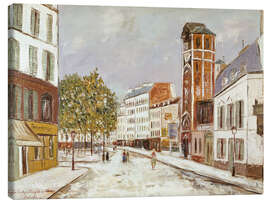 Lærredsbillede Place des Abbesses, 1930 - Maurice Utrillo