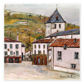 Wandbild Kirchplatz, 1948 - Maurice Utrillo