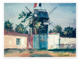 Wandbild Le Moulin de la Galette, 1915 - Maurice Utrillo