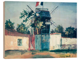 Holzbild Le Moulin de la Galette, 1915 - Maurice Utrillo