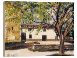 Holzbild Hof eines Bauernhauses in Limas, 1929 - Maurice Utrillo