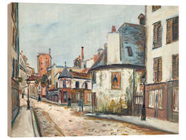 Holzbild Die Taverne La Belle Gabrielle - Maurice Utrillo