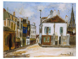 Acrylic print Rue de banlieu, 1935 - Maurice Utrillo