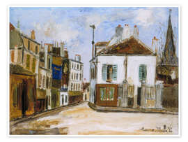 Wandbild Rue de banlieu, 1935 - Maurice Utrillo