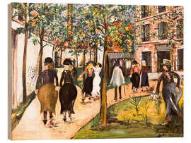 Holzbild Das Altersheim - Maurice Utrillo