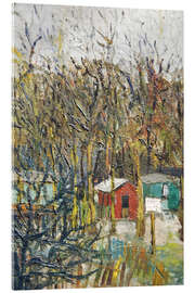 Tableau en verre acrylique La Butte Pinson, 1908 - Maurice Utrillo