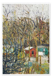 Wandbild La Butte Pinson, 1908 - Maurice Utrillo