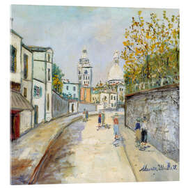 Acrylglasbild Montmartre, Rue de l'Abreuvoir, 1931 - Maurice Utrillo