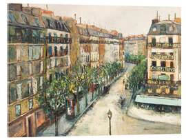 Acrylglasbild Rue Custine, Monmartre - Maurice Utrillo