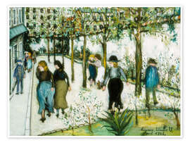 Wandbild Häuser in Villejuif, April 1926 - Maurice Utrillo