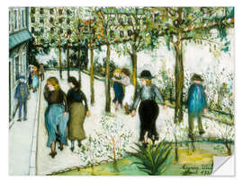 Wandsticker Häuser in Villejuif, April 1926