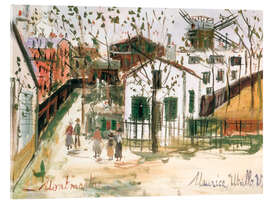 Acrylglasbild Montmartre, undatiert - Maurice Utrillo