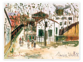 Wandbild Montmartre, undatiert - Maurice Utrillo