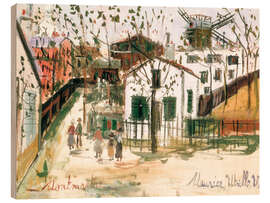 Holzbild Montmartre, undatiert - Maurice Utrillo