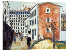 Tableau en verre acrylique Rue à Montmartre, 1926 - Maurice Utrillo