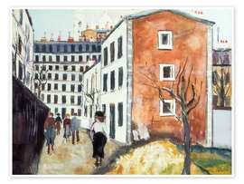 Wandbild Straße in Montmartre, 1926 - Maurice Utrillo