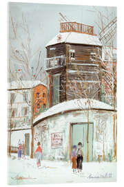 Acrylglasbild Le Moulin de la Galette, 1933 - Maurice Utrillo