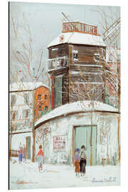 Tableau en aluminium Le Moulin de la Galette, 1933 - Maurice Utrillo