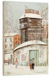 Holzbild Le Moulin de la Galette, 1933 - Maurice Utrillo