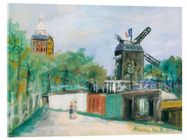 Acrylic print Le Moulin de la Galette, Montmartre, 1951 - Maurice Utrillo