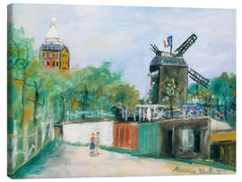 Lienzo Le Moulin de la Galette, Montmartre, 1951 - Maurice Utrillo