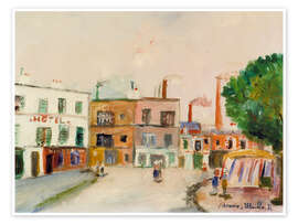 Wandbild Die Vorstadtfabriken, 1946 - Maurice Utrillo