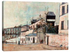 Lærredsbillede Le Moulin de la Galette, 1915 - Maurice Utrillo
