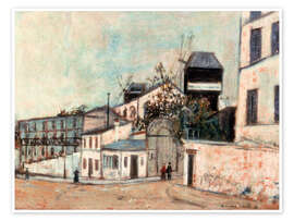 Wandbild Le Moulin de la Galette, 1915 - Maurice Utrillo