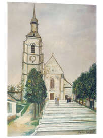 Acrylic print Church of Moulins, Somme, 1925 - Maurice Utrillo