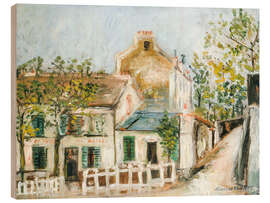 Holzbild Le Lapin agile, undatiert - Maurice Utrillo