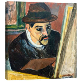 Leinwandbild Utrillo vor seiner Staffelei, 1919 - Suzanne Valadon